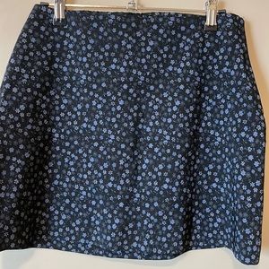 Blue floral mini skirt
